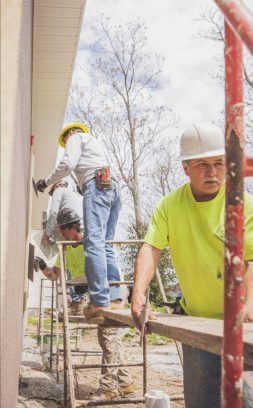 KGP crew working on scaffolding