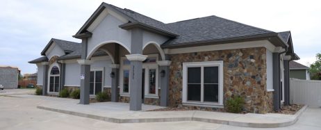 Stone & stucco office